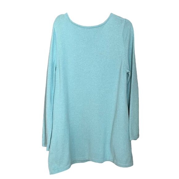 J. Jill Pure Wool & Cotton Sweater Womens Large Long Sleeve with Front Pockets - Picture 3 of 9